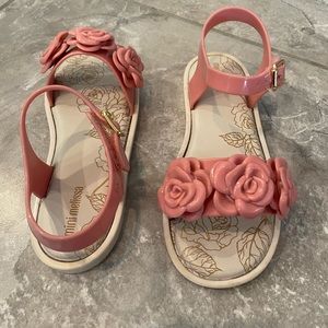 Mini Melissa rose sandals size 12 GUC